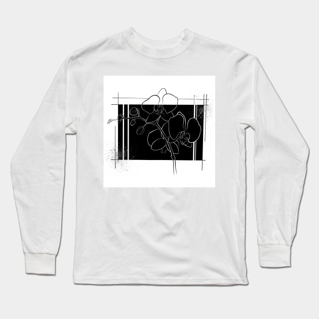 Orchid Long Sleeve T-Shirt by Jakoboc art